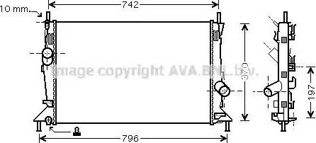 Ava Quality Cooling FD 2369 - Radiators, Motora dzesēšanas sistēma www.autospares.lv