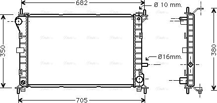 Ava Quality Cooling FD 2264 - Radiators, Motora dzesēšanas sistēma www.autospares.lv