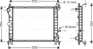 Ava Quality Cooling FD 2263 - Radiators, Motora dzesēšanas sistēma www.autospares.lv