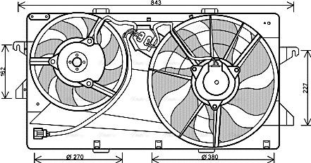 Ava Quality Cooling FD 7549 - Ventilators, Motora dzesēšanas sistēma www.autospares.lv