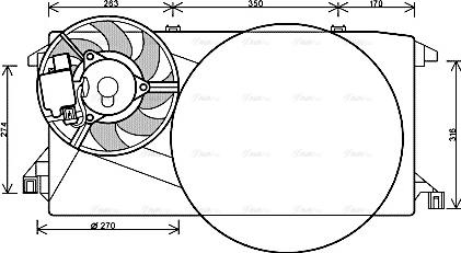 Ava Quality Cooling FD 7545 - Ventilators, Motora dzesēšanas sistēma www.autospares.lv