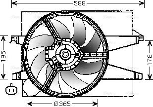 Ava Quality Cooling FD 7541 - Ventilators, Motora dzesēšanas sistēma autospares.lv