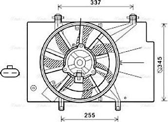 Ava Quality Cooling FD7559 - Ventilators, Motora dzesēšanas sistēma www.autospares.lv