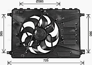 Ava Quality Cooling FD7554 - Ventilators, Motora dzesēšanas sistēma www.autospares.lv