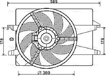 Ava Quality Cooling FD 7551 - Ventilators, Motora dzesēšanas sistēma autospares.lv