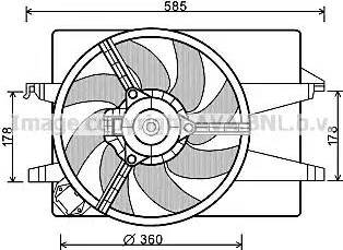 Ava Quality Cooling FD 7552 - Ventilators, Motora dzesēšanas sistēma www.autospares.lv