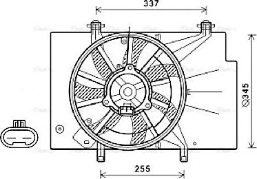 Ava Quality Cooling FD7582 - Ventilators, Motora dzesēšanas sistēma www.autospares.lv