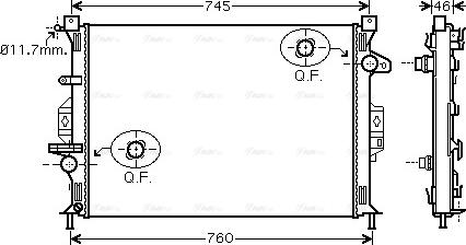 Ava Quality Cooling FDA2421 - Radiators, Motora dzesēšanas sistēma www.autospares.lv