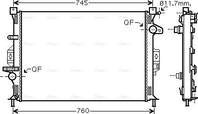 Ava Quality Cooling FDA2422 - Radiators, Motora dzesēšanas sistēma www.autospares.lv