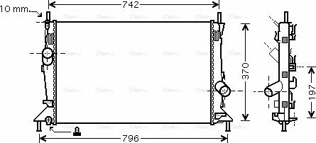 Ava Quality Cooling FDA2369 - Radiators, Motora dzesēšanas sistēma www.autospares.lv