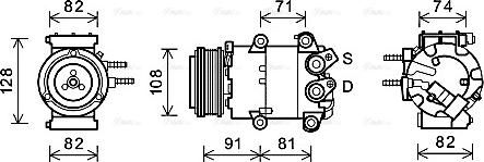 Ava Quality Cooling FDAK498 - Kompresors, Gaisa kond. sistēma www.autospares.lv