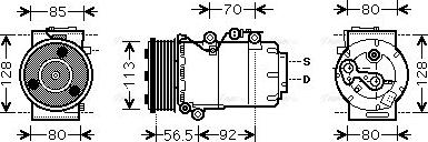 Ava Quality Cooling FDAK497 - Kompresors, Gaisa kond. sistēma www.autospares.lv