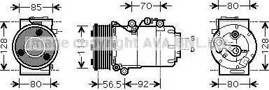 Ava Quality Cooling FDK497 - Kompresors, Gaisa kond. sistēma www.autospares.lv