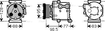 Ava Quality Cooling FDAK434 - Kompresors, Gaisa kond. sistēma www.autospares.lv