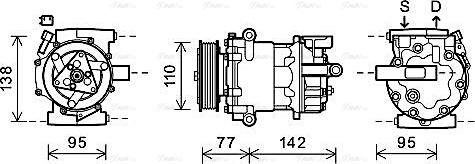 Ava Quality Cooling FDAK470 - Kompresors, Gaisa kond. sistēma www.autospares.lv