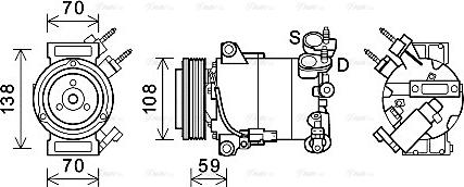 Ava Quality Cooling FDAK586 - Kompresors, Gaisa kond. sistēma www.autospares.lv