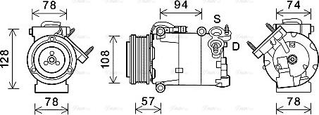 Ava Quality Cooling FDAK587 - Kompresors, Gaisa kond. sistēma www.autospares.lv