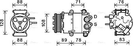 Ava Quality Cooling FDAK571 - Kompresors, Gaisa kond. sistēma www.autospares.lv