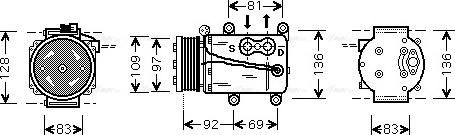 Ava Quality Cooling FD K171 - Kompresors, Gaisa kond. sistēma www.autospares.lv