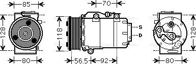 Ava Quality Cooling FDAK394 - Kompresors, Gaisa kond. sistēma www.autospares.lv