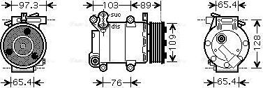 Ava Quality Cooling FDAK391 - Kompresors, Gaisa kond. sistēma www.autospares.lv