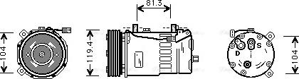 Ava Quality Cooling FDAK321 - Compressor, air conditioning www.autospares.lv