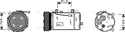 Ava Quality Cooling FDAK267 - Compressor, air conditioning www.autospares.lv