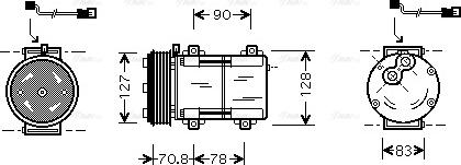 Ava Quality Cooling FDAK281 - Kompresors, Gaisa kond. sistēma www.autospares.lv