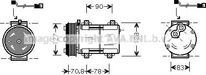 Ava Quality Cooling FD K281 - Kompresors, Gaisa kond. sistēma www.autospares.lv