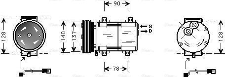 Ava Quality Cooling FDAK288 - Kompresors, Gaisa kond. sistēma www.autospares.lv