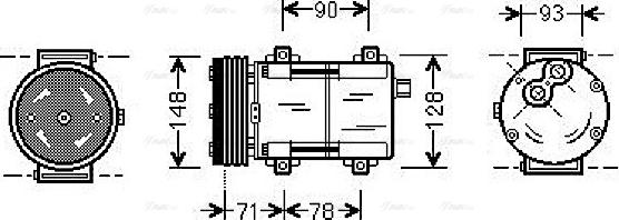 Ava Quality Cooling FDAK277 - Kompresors, Gaisa kond. sistēma www.autospares.lv