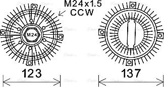 Ava Quality Cooling FDC449 - Sajūgs, Radiatora ventilators www.autospares.lv