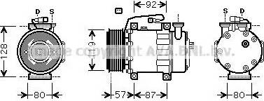 Ava Quality Cooling FDK468 - Kompresors, Gaisa kond. sistēma www.autospares.lv