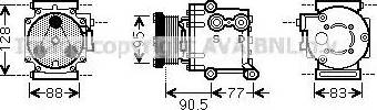 Ava Quality Cooling FD K434 - Kompresors, Gaisa kond. sistēma www.autospares.lv