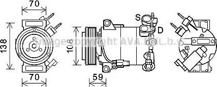 Ava Quality Cooling FDK586 - Kompresors, Gaisa kond. sistēma www.autospares.lv