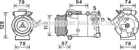 Ava Quality Cooling FDK587 - Kompresors, Gaisa kond. sistēma www.autospares.lv