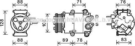 Ava Quality Cooling FDK571 - Kompresors, Gaisa kond. sistēma www.autospares.lv