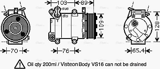 Ava Quality Cooling FD K392 - Kompresors, Gaisa kond. sistēma www.autospares.lv