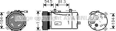 Ava Quality Cooling FD K307 - Compressor, air conditioning www.autospares.lv