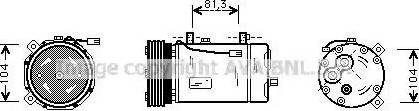 Ava Quality Cooling FD K267 - Compressor, air conditioning www.autospares.lv