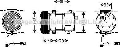 Ava Quality Cooling FD K283 - Kompresors, Gaisa kond. sistēma www.autospares.lv