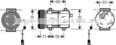 Ava Quality Cooling FD K277 - Kompresors, Gaisa kond. sistēma www.autospares.lv