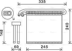 Ava Quality Cooling FDV456 - Iztvaikotājs, Gaisa kondicionēšanas sistēma www.autospares.lv