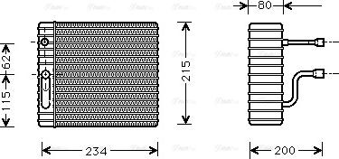 Ava Quality Cooling FD V089 - Iztvaikotājs, Gaisa kondicionēšanas sistēma www.autospares.lv