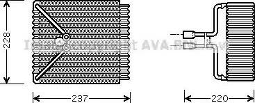 Ava Quality Cooling FD V371 - Iztvaikotājs, Gaisa kondicionēšanas sistēma www.autospares.lv