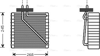 Ava Quality Cooling FDV270 - Iztvaikotājs, Gaisa kondicionēšanas sistēma www.autospares.lv