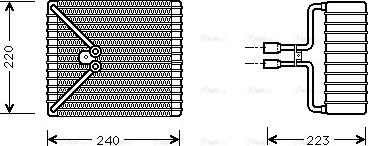 Ava Quality Cooling FD V273 - Iztvaikotājs, Gaisa kondicionēšanas sistēma www.autospares.lv