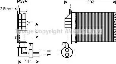 Ava Quality Cooling FT 6259 - Siltummainis, Salona apsilde www.autospares.lv