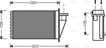 Ava Quality Cooling FT 6266 - Siltummainis, Salona apsilde www.autospares.lv