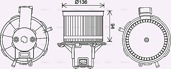 Ava Quality Cooling FT8465 - Salona ventilators www.autospares.lv